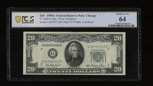 Dbr 1950 frn chicago fr - dbr, $20