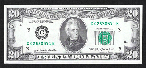 1977 federal reserve - reserve, note