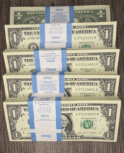 One dollar bills - one,